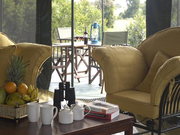 Porini Rhino Camp - Lounge 